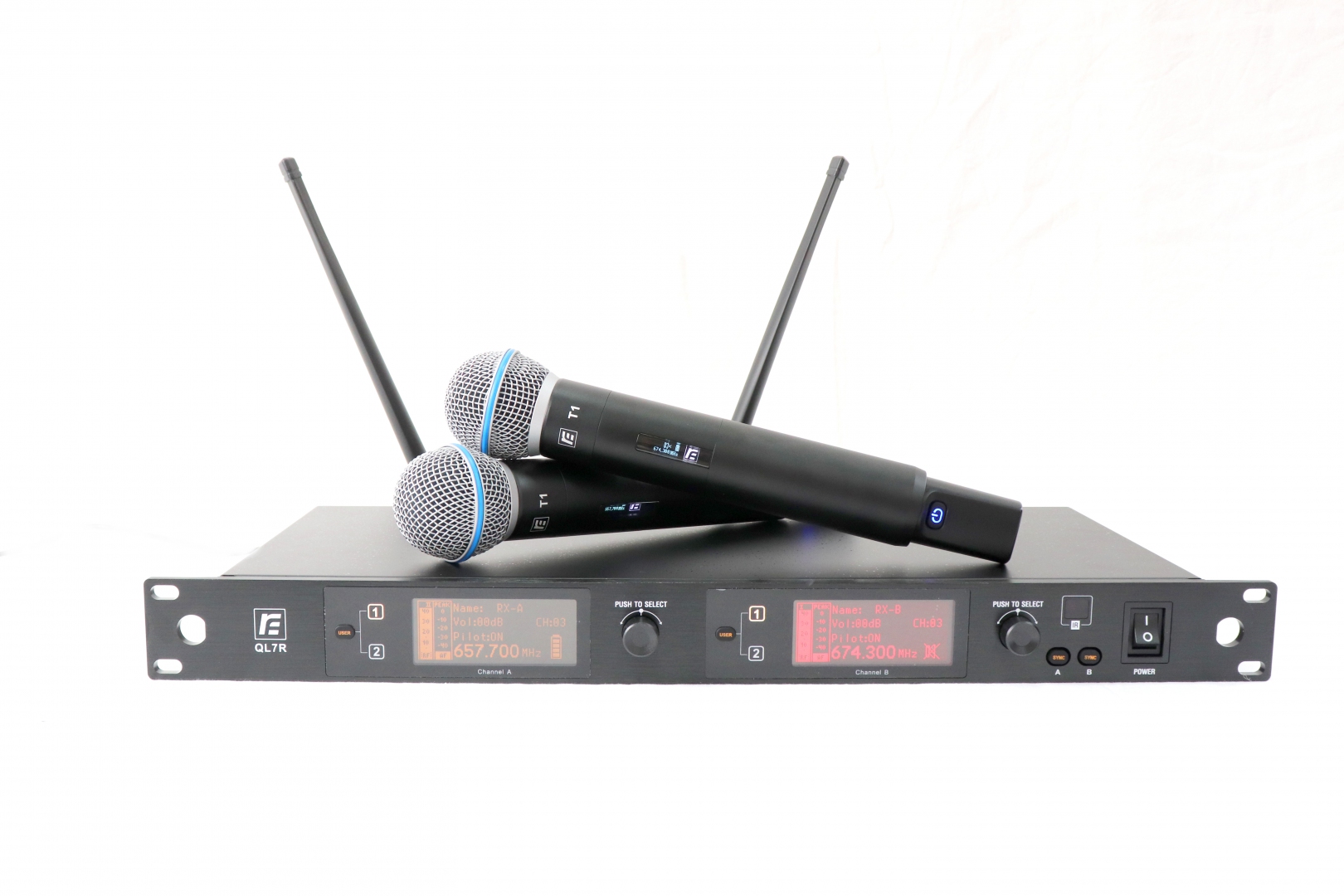 RFIntell QL7R/T1-B 720,500-754,000 МГц 2-канальная радиосистема с 2-мя ручными микрофонами в Курске