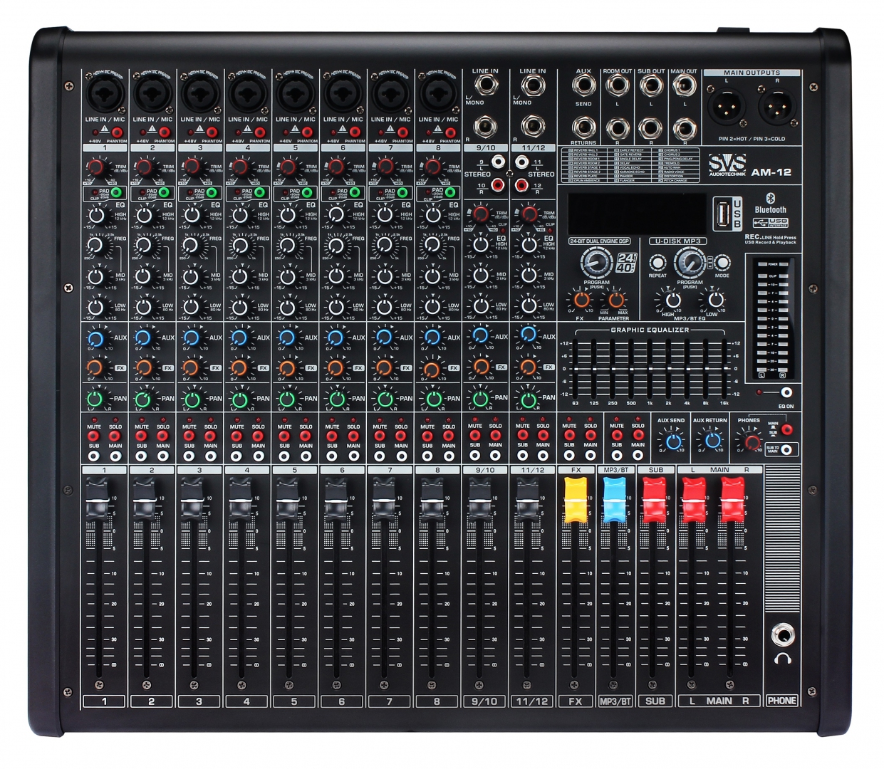 SVS Audiotechnik mixers AM-12 Микшерный пульт аналоговый, 12-канальный в Курске